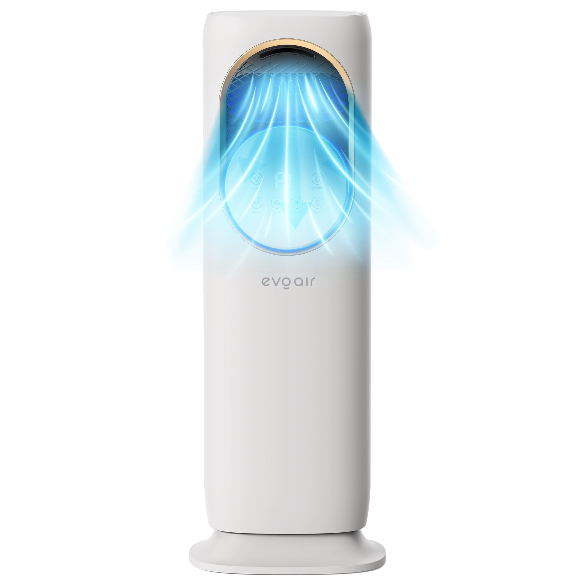 ventilator turn 4 in 1 evoair briis gold, aeroterma, racitor, umidificator, sterilizator uv, telecomanda, 2 viteze incalzire - imagine 3